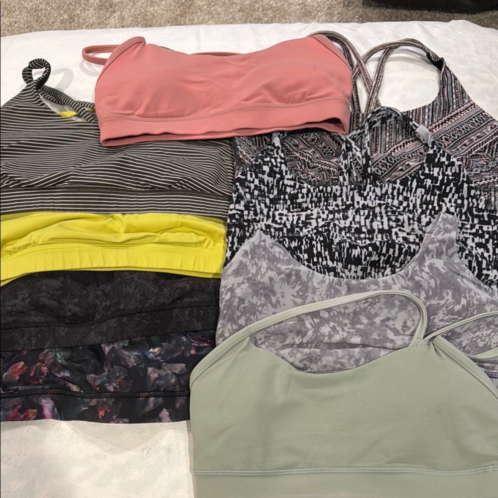 Lots of Lululemon Athletica Bras, all size medium, good condition!